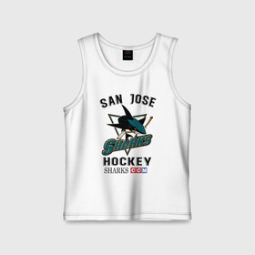 Детская майка хлопок с принтом SAN JOSE SHARKS в городе Новоалтайск,  |  | hockey | nhl | san jose | sharks | sport | usa | акулы | надпись | нхл | сан хосе | символы | сообщение | спорт | сша | текст | фраза | хоккей | цитаты | шайбу