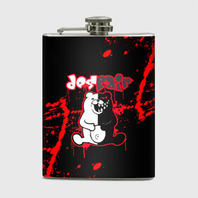 Фляга с принтом monokuma  в городе Новоалтайск, металлический корпус | емкость 0,22 л, размер 125 х 94 мм. Виниловая наклейка запечатывается полностью | ahegao | danganronpa | monokuma | senpai | аниме | монокума | надпись | прикольные картинки | прикольные надписи | сердце | я люблю аниме
