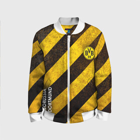 Детский бомбер 3D с принтом Borussia в городе Новоалтайск, 100% полиэстер | застегивается на молнию, по бокам два кармана без застежек, мягкие манжеты, по низу бомбера и на воротнике — эластичная резинка | atletico | barcelona | borussia | chelsea | cristiano | football | juventus | manchester city | manchester united | messi | real madrid | ronaldo | sport | спорт | футбол