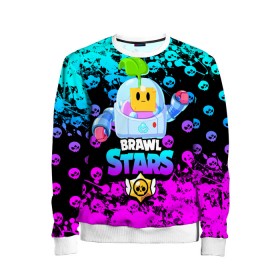 Детский свитшот 3D с принтом Brawl Stars SPROUT. в городе Новоалтайск, 100% полиэстер | свободная посадка, прямой крой, мягкая тканевая резинка на рукавах и понизу свитшота | bibi | brawl stars | crow | leon | leon shark | max | mecha crow | mr.p | sally leon | shark | sprout | virus 8 bit | берли | биби | бравл старс | вирус 8 бит | ворон | леон | макс | мешх | спроут | сэли леон