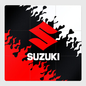 Магнитный плакат 3Х3 с принтом SUZUKI (2) в городе Новоалтайск, Полимерный материал с магнитным слоем | 9 деталей размером 9*9 см | suzuki | авто | автомобиль | сузуки