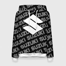 Женская толстовка 3D с принтом SUZUKI (9) в городе Новоалтайск, 100% полиэстер  | двухслойный капюшон со шнурком для регулировки, мягкие манжеты на рукавах и по низу толстовки, спереди карман-кенгуру с мягким внутренним слоем. | suzuki | авто | автомобиль | сузуки