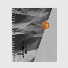 Тетрадь с принтом Manchester United в городе Новоалтайск, 100% бумага | 48 листов, плотность листов — 60 г/м2, плотность картонной обложки — 250 г/м2. Листы скреплены сбоку удобной пружинной спиралью. Уголки страниц и обложки скругленные. Цвет линий — светло-серый
 | atletico | barcelona | borussia | chelsea | cristiano | football | juventus | manchester city | manchester united | messi | real madrid | ronaldo | sport | спорт | футбол