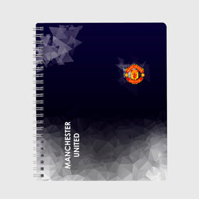 Тетрадь с принтом Manchester United в городе Новоалтайск, 100% бумага | 48 листов, плотность листов — 60 г/м2, плотность картонной обложки — 250 г/м2. Листы скреплены сбоку удобной пружинной спиралью. Уголки страниц и обложки скругленные. Цвет линий — светло-серый
 | atletico | barcelona | borussia | chelsea | cristiano | football | juventus | manchester city | manchester united | messi | real madrid | ronaldo | sport | спорт | футбол
