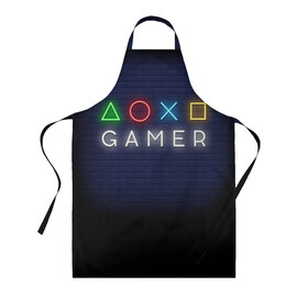 Фартук 3D с принтом Doxo Gamer в городе Новоалтайск, 100% полиэстер | общий размер — 65 х 85 см, ширина нагрудника — 26 см, горловина — 53 см, длина завязок — 54 см, общий обхват в поясе — 173 см. Принт на завязках и на горловине наносится с двух сторон, на основной части фартука — только с внешней стороны | end of the game | game | gamepad | gamer | joystik | management | player | pleir | prefix | гаймер | джойстик | игра | игрок | конец игры | надпись | плеир | приставка | символы | сообщение | текст | управление | фраза | цитаты