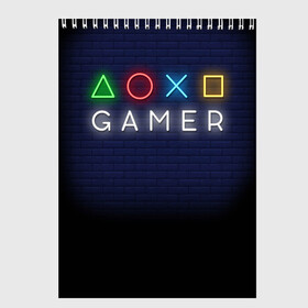 Скетчбук с принтом Doxo Gamer в городе Новоалтайск, 100% бумага
 | 48 листов, плотность листов — 100 г/м2, плотность картонной обложки — 250 г/м2. Листы скреплены сверху удобной пружинной спиралью | end of the game | game | gamepad | gamer | joystik | management | player | pleir | prefix | гаймер | джойстик | игра | игрок | конец игры | надпись | плеир | приставка | символы | сообщение | текст | управление | фраза | цитаты