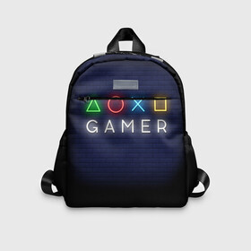 Детский рюкзак 3D с принтом Doxo Gamer в городе Новоалтайск, 100% полиэстер | лямки с регулируемой длиной, сверху петелька, чтобы рюкзак можно было повесить на вешалку. Основное отделение закрывается на молнию, как и внешний карман. Внутри дополнительный карман. По бокам два дополнительных кармашка | end of the game | game | gamepad | gamer | joystik | management | player | pleir | prefix | гаймер | джойстик | игра | игрок | конец игры | надпись | плеир | приставка | символы | сообщение | текст | управление | фраза | цитаты
