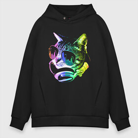 Мужское худи Oversize хлопок с принтом DJ Cat в городе Новоалтайск, френч-терри — 70% хлопок, 30% полиэстер. Мягкий теплый начес внутри —100% хлопок | боковые карманы, эластичные манжеты и нижняя кромка, капюшон на магнитной кнопке | animal | cat | cute | dj | kitty | meow | music | арт | диджей | друг | животные | киска | китти | кот | котенок | котик | кошечка | кошка | лев | леопард | милый | минимализм | музыка | мур | мяу | пантера | питомец | рисунок