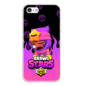 Чехол для iPhone 5/5S матовый с принтом Sandy BRAWL STARS в городе Новоалтайск, Силикон | Область печати: задняя сторона чехла, без боковых панелей | brawl stars | brawl stars sandy | legendary brawler | leon | leon shark | sandy | shark | stars | акула | бравл стар сэнди | леон акула | сенди | сэнди