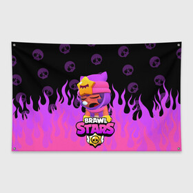 Флаг-баннер с принтом Sandy BRAWL STARS в городе Новоалтайск, 100% полиэстер | размер 67 х 109 см, плотность ткани — 95 г/м2; по краям флага есть четыре люверса для крепления | brawl stars | brawl stars sandy | legendary brawler | leon | leon shark | sandy | shark | stars | акула | бравл стар сэнди | леон акула | сенди | сэнди