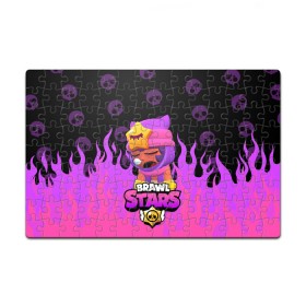 Пазл магнитный 126 элементов с принтом Sandy BRAWL STARS в городе Новоалтайск, полимерный материал с магнитным слоем | 126 деталей, размер изделия —  180*270 мм | brawl stars | brawl stars sandy | legendary brawler | leon | leon shark | sandy | shark | stars | акула | бравл стар сэнди | леон акула | сенди | сэнди