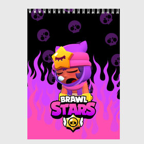 Скетчбук с принтом Sandy BRAWL STARS в городе Новоалтайск, 100% бумага
 | 48 листов, плотность листов — 100 г/м2, плотность картонной обложки — 250 г/м2. Листы скреплены сверху удобной пружинной спиралью | brawl stars | brawl stars sandy | legendary brawler | leon | leon shark | sandy | shark | stars | акула | бравл стар сэнди | леон акула | сенди | сэнди