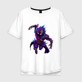 Мужская футболка хлопок Oversize с принтом FORTNITE RAVEN в городе Новоалтайск, 100% хлопок | свободный крой, круглый ворот, “спинка” длиннее передней части | fortnite | fortnite 2 | fortnite x маршмелло | ikonik | marshmello | ninja | ninja streamer | raven | travis scott | ворон | иконик | ниндзя | пили | рейвен | трэвис скотт | фортнайт