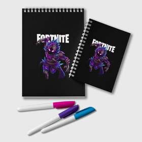Блокнот с принтом FORTNITE RAVEN в городе Новоалтайск, 100% бумага | 48 листов, плотность листов — 60 г/м2, плотность картонной обложки — 250 г/м2. Листы скреплены удобной пружинной спиралью. Цвет линий — светло-серый
 | Тематика изображения на принте: fortnite | fortnite 2 | fortnite x маршмелло | ikonik | marshmello | ninja | ninja streamer | raven | travis scott | ворон | иконик | ниндзя | пили | рейвен | трэвис скотт | фортнайт