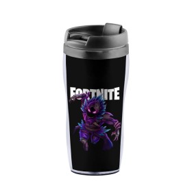Термокружка-непроливайка с принтом FORTNITE RAVEN в городе Новоалтайск, внутренняя часть — пищевой пластик, наружная часть — прозрачный пластик, между ними — полиграфическая вставка с рисунком | объем — 350 мл, герметичная крышка | fortnite | fortnite 2 | fortnite x маршмелло | ikonik | marshmello | ninja | ninja streamer | raven | travis scott | ворон | иконик | ниндзя | пили | рейвен | трэвис скотт | фортнайт