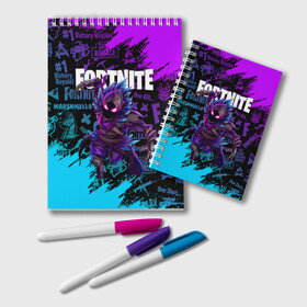 Блокнот с принтом FORTNITE RAVEN в городе Новоалтайск, 100% бумага | 48 листов, плотность листов — 60 г/м2, плотность картонной обложки — 250 г/м2. Листы скреплены удобной пружинной спиралью. Цвет линий — светло-серый
 | Тематика изображения на принте: fortnite | fortnite 2 | fortnite x маршмелло | ikonik | marshmello | ninja | ninja streamer | raven | travis scott | ворон | иконик | ниндзя | пили | рейвен | трэвис скотт | фортнайт