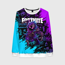 Женский свитшот 3D с принтом FORTNITE RAVEN в городе Новоалтайск, 100% полиэстер с мягким внутренним слоем | круглый вырез горловины, мягкая резинка на манжетах и поясе, свободная посадка по фигуре | fortnite | fortnite 2 | fortnite x маршмелло | ikonik | marshmello | ninja | ninja streamer | raven | travis scott | ворон | иконик | ниндзя | пили | рейвен | трэвис скотт | фортнайт