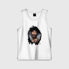 Детская майка хлопок с принтом Snoop Dogg в городе Новоалтайск,  |  | 2pac | black | dog | dr dre | hip hop | rap | snoop dogg | west coast | гангстер | микрофон | музыка | рифма | рэп | рэпер | снуп дог | собака | хип хоп