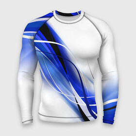 Мужской рашгард 3D с принтом GEOMETRY STRIPES BLUE в городе Новоалтайск,  |  | abstraction | geometry | hexagon | neon | paints | stripes | texture | triangle | абстракция | брызги | геометрия | краски | неон | неоновый | соты | текстура