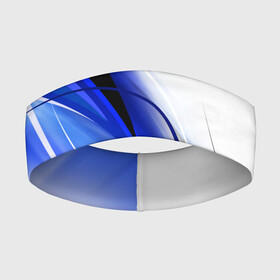 Повязка на голову 3D с принтом GEOMETRY STRIPES BLUE в городе Новоалтайск,  |  | abstraction | geometry | hexagon | neon | paints | stripes | texture | triangle | абстракция | брызги | геометрия | краски | неон | неоновый | соты | текстура