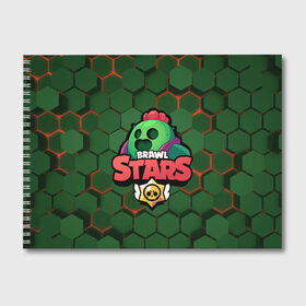Альбом для рисования с принтом Brawl Stars Spike в городе Новоалтайск, 100% бумага
 | матовая бумага, плотность 200 мг. | Тематика изображения на принте: brawl | brawl stars | spike | бравл | бравл кактус | бравл спайк | бравл старс | кактус | спайк | спайк бра