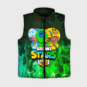 Женский жилет утепленный 3D с принтом Brawl Stars Leon Trio в городе Новоалтайск,  |  | brawl stars | brawl stars leon | leon | leon green | leon sally | leon shark | бравл старс | леон | леон акула | леон огонь | леон салли | леон старс