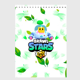 Скетчбук с принтом Sprout Brawl Stars в городе Новоалтайск, 100% бумага
 | 48 листов, плотность листов — 100 г/м2, плотность картонной обложки — 250 г/м2. Листы скреплены сверху удобной пружинной спиралью | Тематика изображения на принте: brawl | brawl stars | sprout | бравл | бравл старс | росток | спраут | спраут brawl stars | спроут