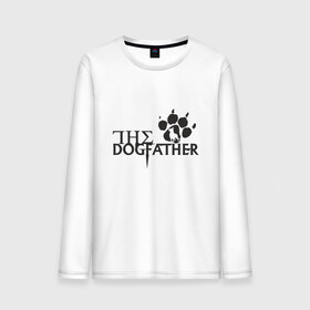 Мужской лонгслив хлопок с принтом The Dogfather в городе Новоалтайск, 100% хлопок |  | amimals | dog | doggy | woof | арт | боксер | бульдог | бультерьер | волк | гав | доберман | дог | долматинец | друг | животные | йорк | картинка | мопс | овчарка | пёс | песик | питомец | пудель | рисунок | сенбернар