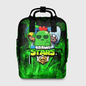 Женский рюкзак 3D с принтом Brawl Stars TRIO в городе Новоалтайск, 100% полиэстер | лямки с регулируемой длиной, сверху ручки, чтобы рюкзак нести как сумку. Основное отделение закрывается на молнию, как и внешний карман. Внутри два дополнительных кармана, один из которых закрывается на молнию. По бокам два дополнительных кармашка, куда поместится маленькая бутылочка
 | 8 bit | 8 бит | bibi | brawl | brawl stars | crow | leon | spike | sprout | stars | бравл | бравл старс | браво старс | игра | компьютерная | кров | леон | онлайн | старс