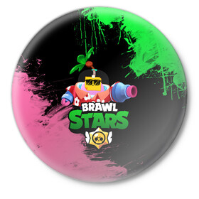 Значок с принтом СПРУТ BRAWL STARS в городе Новоалтайск,  металл | круглая форма, металлическая застежка в виде булавки | brawl | brawl stars | brawl stars sprout | clash | sprout | tropical sprout | бравл старс | игра | мобильные игры | спраут | тропический спрут