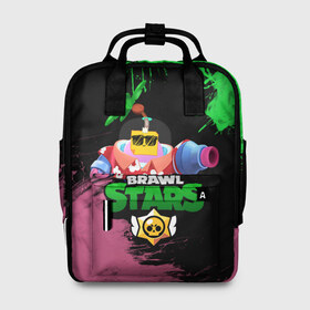 Женский рюкзак 3D с принтом СПРУТ BRAWL STARS в городе Новоалтайск, 100% полиэстер | лямки с регулируемой длиной, сверху ручки, чтобы рюкзак нести как сумку. Основное отделение закрывается на молнию, как и внешний карман. Внутри два дополнительных кармана, один из которых закрывается на молнию. По бокам два дополнительных кармашка, куда поместится маленькая бутылочка
 | brawl | brawl stars | brawl stars sprout | clash | sprout | tropical sprout | бравл старс | игра | мобильные игры | спраут | тропический спрут