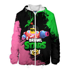 Мужская куртка 3D с принтом СПРУТ BRAWL STARS в городе Новоалтайск, ткань верха — 100% полиэстер, подклад — флис | прямой крой, подол и капюшон оформлены резинкой с фиксаторами, два кармана без застежек по бокам, один большой потайной карман на груди. Карман на груди застегивается на липучку | brawl | brawl stars | brawl stars sprout | clash | sprout | tropical sprout | бравл старс | игра | мобильные игры | спраут | тропический спрут