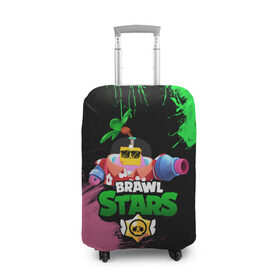 Чехол для чемодана 3D с принтом СПРУТ BRAWL STARS в городе Новоалтайск, 86% полиэфир, 14% спандекс | двустороннее нанесение принта, прорези для ручек и колес | brawl | brawl stars | brawl stars sprout | clash | sprout | tropical sprout | бравл старс | игра | мобильные игры | спраут | тропический спрут