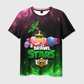 Мужская футболка 3D с принтом СПРАУТ BRAWL STARS в городе Новоалтайск, 100% полиэфир | прямой крой, круглый вырез горловины, длина до линии бедер | Тематика изображения на принте: brawl | brawl stars | brawl stars sprout | clash | sprout | tropical sprout | бравл старс | игра | мобильные игры | спраут | тропический спрут