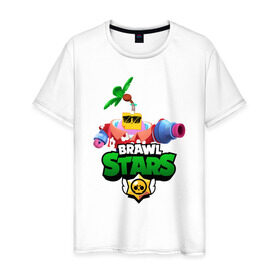 Мужская футболка хлопок с принтом СПРУТ BRAWL STARS в городе Новоалтайск, 100% хлопок | прямой крой, круглый вырез горловины, длина до линии бедер, слегка спущенное плечо. | brawl | brawl stars | brawl stars sprout | clash | sprout | tropical sprout | бравл старс | игра | мобильные игры | спраут | тропический спрут
