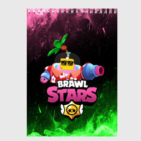 Скетчбук с принтом СПРАУТ BRAWL STARS в городе Новоалтайск, 100% бумага
 | 48 листов, плотность листов — 100 г/м2, плотность картонной обложки — 250 г/м2. Листы скреплены сверху удобной пружинной спиралью | Тематика изображения на принте: brawl | brawl stars | brawl stars sprout | clash | sprout | tropical sprout | бравл старс | игра | мобильные игры | спраут | тропический спрут