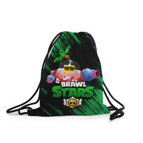 Рюкзак-мешок 3D с принтом SPROUT BRAWL STARS в городе Новоалтайск, 100% полиэстер | плотность ткани — 200 г/м2, размер — 35 х 45 см; лямки — толстые шнурки, застежка на шнуровке, без карманов и подкладки | brawl | brawl stars | brawl stars sprout | clash | sprout | tropical sprout | бравл старс | игра | мобильные игры | спраут | тропический спрут