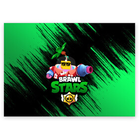 Поздравительная открытка с принтом SPROUT BRAWL STARS в городе Новоалтайск, 100% бумага | плотность бумаги 280 г/м2, матовая, на обратной стороне линовка и место для марки
 | Тематика изображения на принте: brawl | brawl stars | brawl stars sprout | clash | sprout | tropical sprout | бравл старс | игра | мобильные игры | спраут | тропический спрут