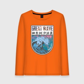 Женский лонгслив хлопок с принтом Vaporwave Kanagawa в городе Новоалтайск, 100% хлопок |  | great wave off kanagawa | kanagawa | palms | retrowave | summer | vaporwave | большая волна | вейпорвейв | иероглифы | канагава | канагавы | кандзи | лето | пальмы | паровая волна | ретровейв