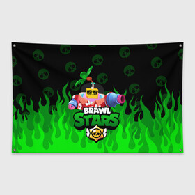 Флаг-баннер с принтом СПРАУТ BRAWL STARS в городе Новоалтайск, 100% полиэстер | размер 67 х 109 см, плотность ткани — 95 г/м2; по краям флага есть четыре люверса для крепления | brawl | brawl stars | brawl stars sprout | clash | sprout | tropical sprout | бравл старс | игра | мобильные игры | спраут | тропический спрут
