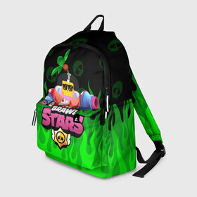 Рюкзак 3D с принтом СПРАУТ BRAWL STARS в городе Новоалтайск, 100% полиэстер | лямки с регулируемой длиной, сверху петелька, чтобы рюкзак можно было повесить на вешалку. Основное отделение закрывается на молнию, как и внешний карман. Внутри два дополнительных кармана, один из которых закрывается на молнию. По бокам два дополнительных кармашка | brawl | brawl stars | brawl stars sprout | clash | sprout | tropical sprout | бравл старс | игра | мобильные игры | спраут | тропический спрут