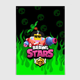 Постер с принтом СПРАУТ BRAWL STARS в городе Новоалтайск, 100% бумага
 | бумага, плотность 150 мг. Матовая, но за счет высокого коэффициента гладкости имеет небольшой блеск и дает на свету блики, но в отличии от глянцевой бумаги не покрыта лаком | brawl | brawl stars | brawl stars sprout | clash | sprout | tropical sprout | бравл старс | игра | мобильные игры | спраут | тропический спрут