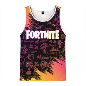 Мужская майка 3D с принтом FORTNITE PARTY EVENT в городе Новоалтайск, 100% полиэстер | круглая горловина, приталенный силуэт, длина до линии бедра. Пройма и горловина окантованы тонкой бейкой | Тематика изображения на принте: deadmau5 | fortnite | fortnite 2 | fortnite x маршмелло | ikonik | marshmello | ninja | ninja streamer | raven | travis scott | ворон | иконик | ниндзя | пили | рейвен | трэвис скотт | фортнайт