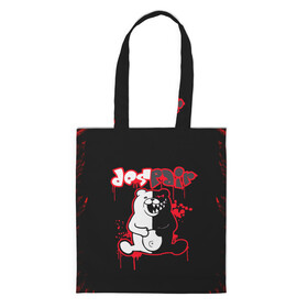 Шоппер 3D с принтом monokuma в городе Новоалтайск, 100% полиэстер | Плотность: 200 г/м2; Размер: 34×35 см; Высота лямок: 30 см | ahegao | danganronpa | monokuma | senpai | аниме | монокума | надпись | прикольные картинки | прикольные надписи | сердце | я люблю аниме
