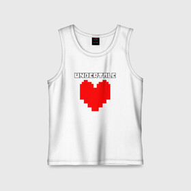 Детская майка хлопок с принтом UNDERTALE HEART в городе Новоалтайск,  |  | asriel dreemurr | chara | frisk | gaster blaster | sans | undertale | азриэль дримурр | андертейл | гастер | меттатон | санс | фриск | чара