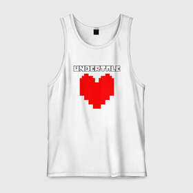 Мужская майка хлопок с принтом UNDERTALE HEART в городе Новоалтайск, 100% хлопок |  | Тематика изображения на принте: asriel dreemurr | chara | frisk | gaster blaster | sans | undertale | азриэль дримурр | андертейл | гастер | меттатон | санс | фриск | чара