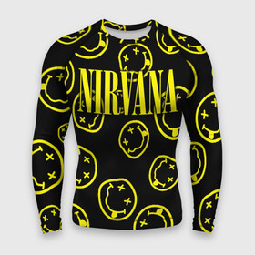 Мужской рашгард 3D с принтом Nirvana в городе Новоалтайск,  |  | Тематика изображения на принте: bleach | blew | cobain | dave | geffen | hormoaning | in utero | incesticide | krist | kurt | nevermind | nirvana | novoselic | rock | vevo | геффен | курт кобейн | нирвана | рок