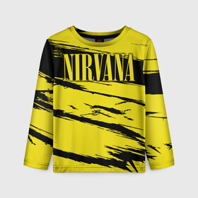 Детский лонгслив 3D с принтом Nirvana в городе Новоалтайск, 100% полиэстер | длинные рукава, круглый вырез горловины, полуприлегающий силуэт
 | bleach | blew | cobain | dave | geffen | hormoaning | in utero | incesticide | krist | kurt | nevermind | nirvana | novoselic | rock | vevo | геффен | курт кобейн | нирвана | рок