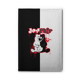 Обложка для автодокументов с принтом MONOKUMA в городе Новоалтайск, натуральная кожа |  размер 19,9*13 см; внутри 4 больших “конверта” для документов и один маленький отдел — туда идеально встанут права | anime | bear | black  white | danganronpa | kurokuma | monodam | monokuma | monomi | monotaro | pink | rabbit | school | shirokuma | аниме | главарь | мoноми | монокума | черно белый | школа