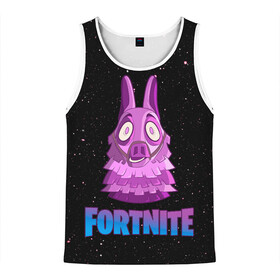 Мужская майка 3D с принтом Lama Fortnite в городе Новоалтайск, 100% полиэстер | круглая горловина, приталенный силуэт, длина до линии бедра. Пройма и горловина окантованы тонкой бейкой | fortnite | fortnite chapter 2 | fortnite лама | lama | lama fortnite | llama | space | в космосе | лама | лама в космосе | лама из | лама фортнайт | фортнайт | фортнайт lama | фортнайт глава 2